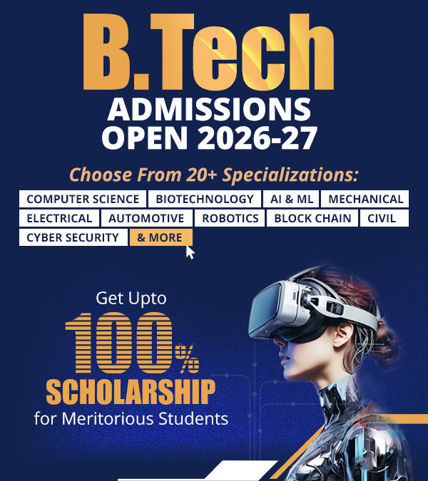 B.Tech Admissions Open for 2026-27